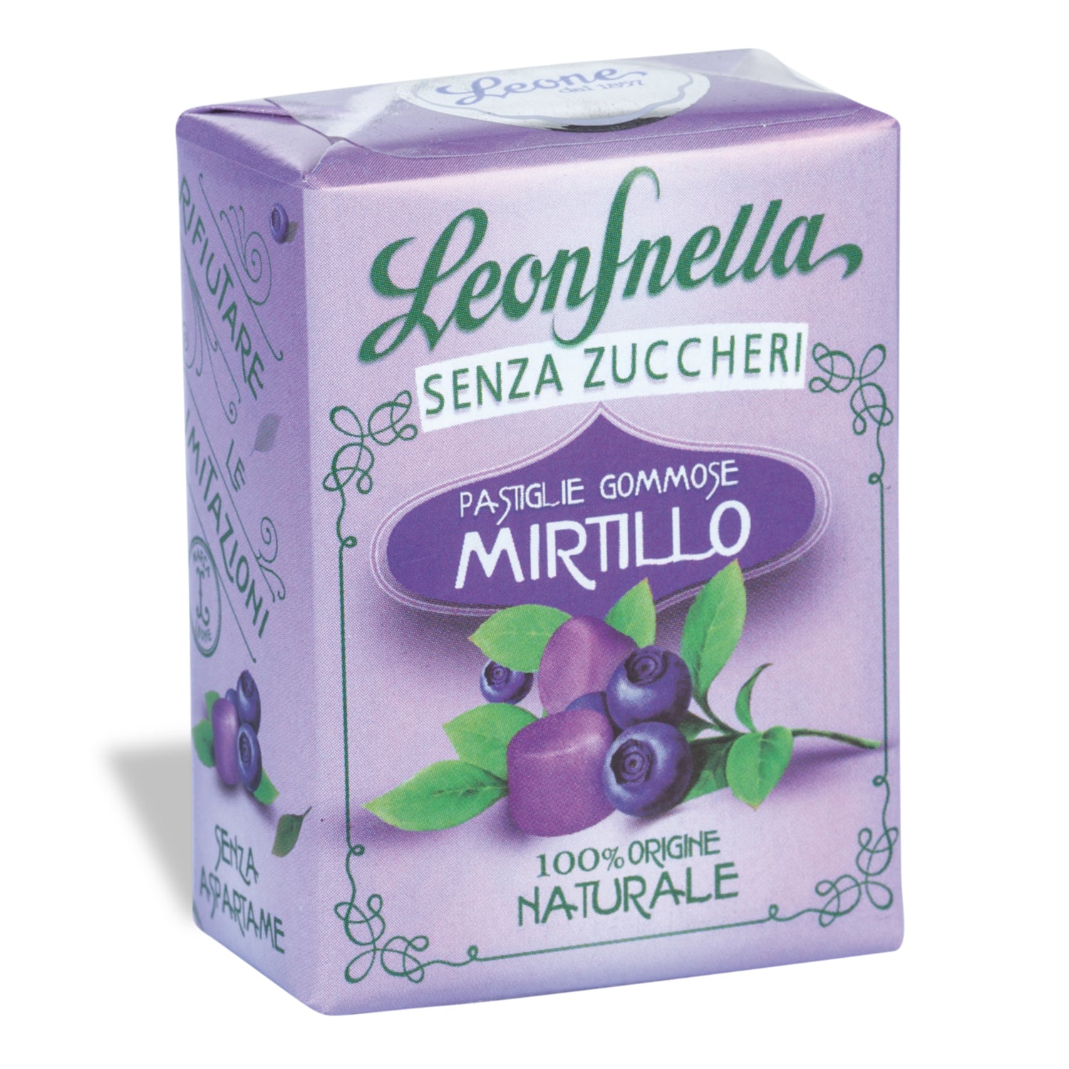 LeonSnella GOMMOSE CARAMELLE MIRTILLO SENZA ZUCCHERO 35G