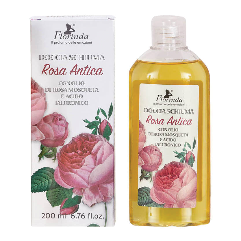 Florinda - Rosa Antica Doccia Schiuma Con Olio Di Rosa Mosqueta E Acido Ialuronico 200ml  