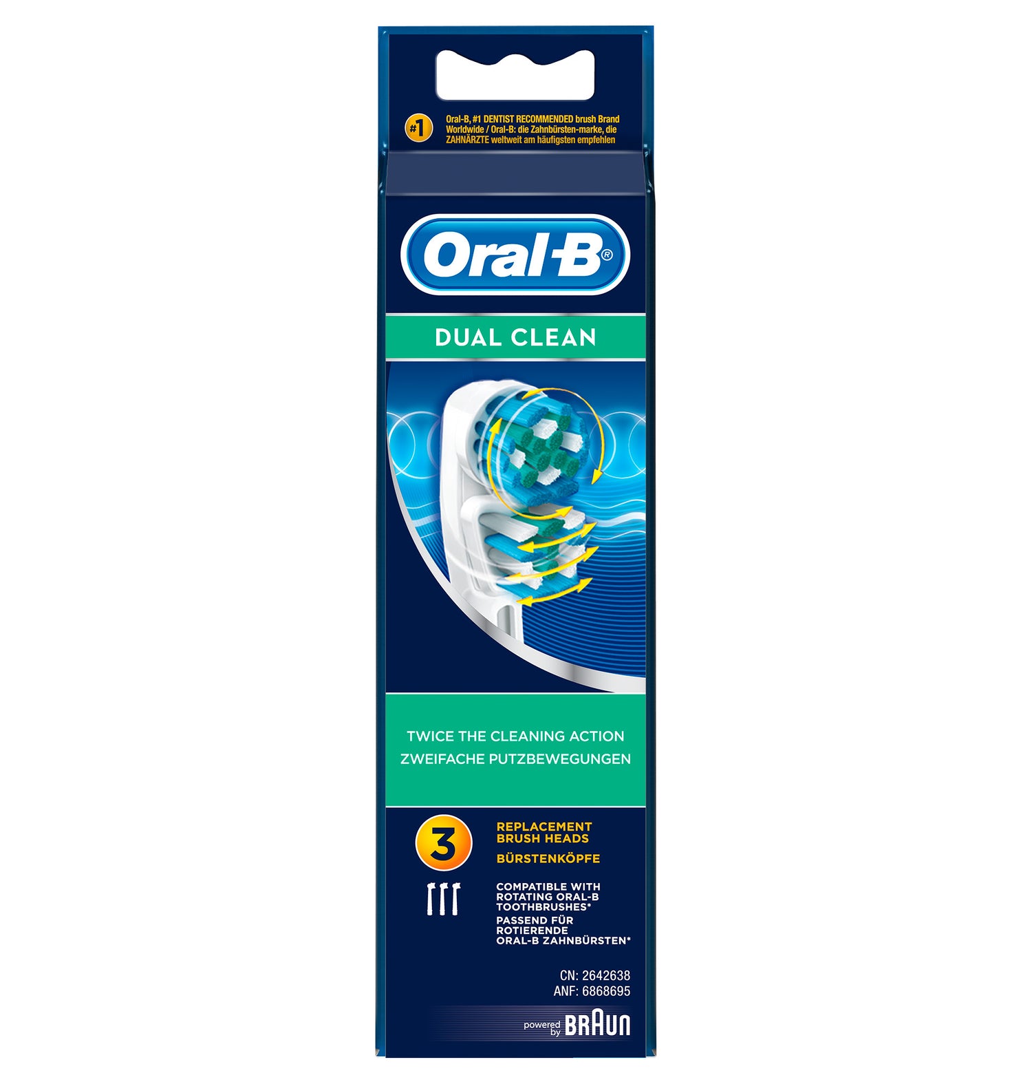 Oral-B Testine Di Ricambio Dual Clean 3 Pezzi