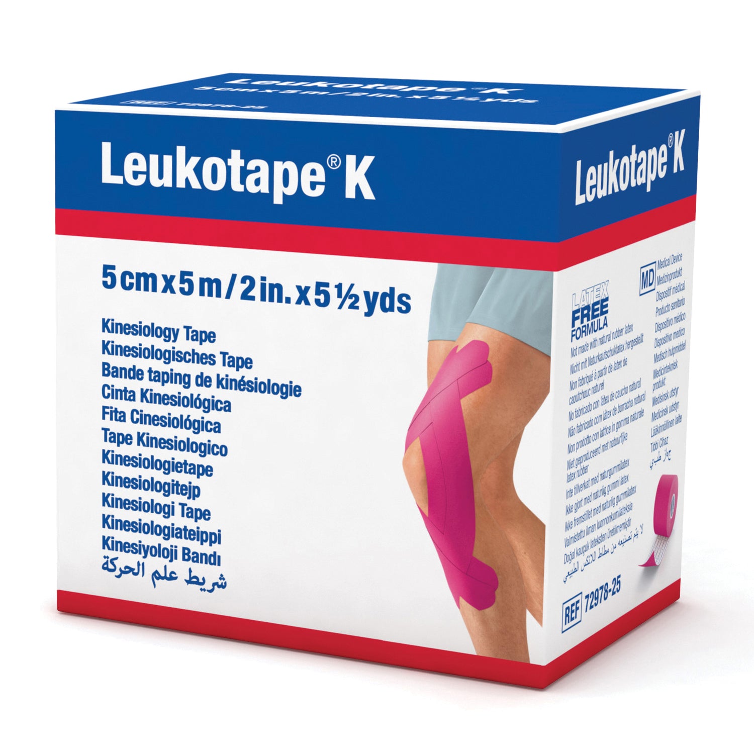 Leukoplast Leukotape K - Cerotto Elastico Per Taping Rosa 5cm X 5mt