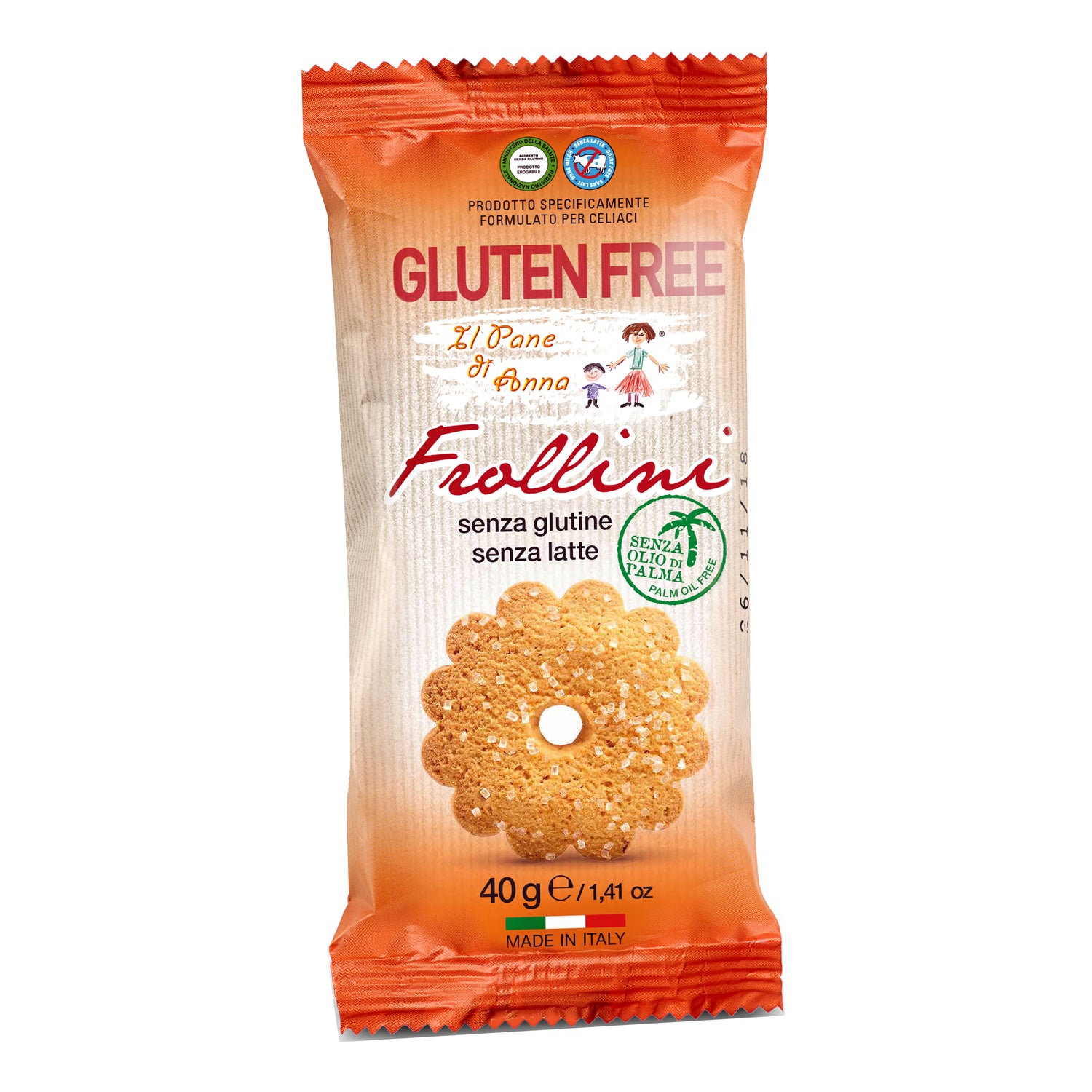 PANE ANNA FROLLINI S/LATTE 40G