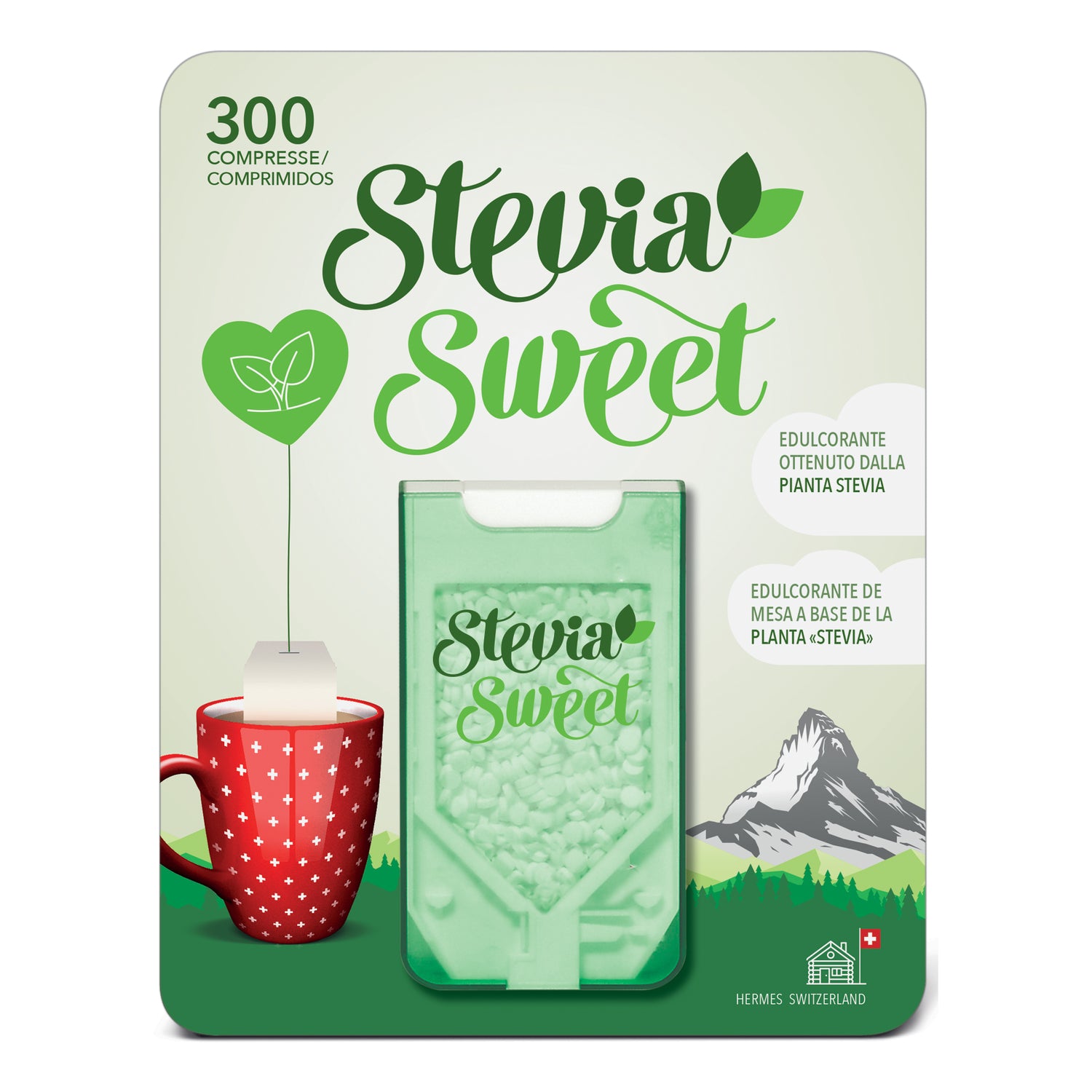 HERMESETAS STEVIA 300CPR