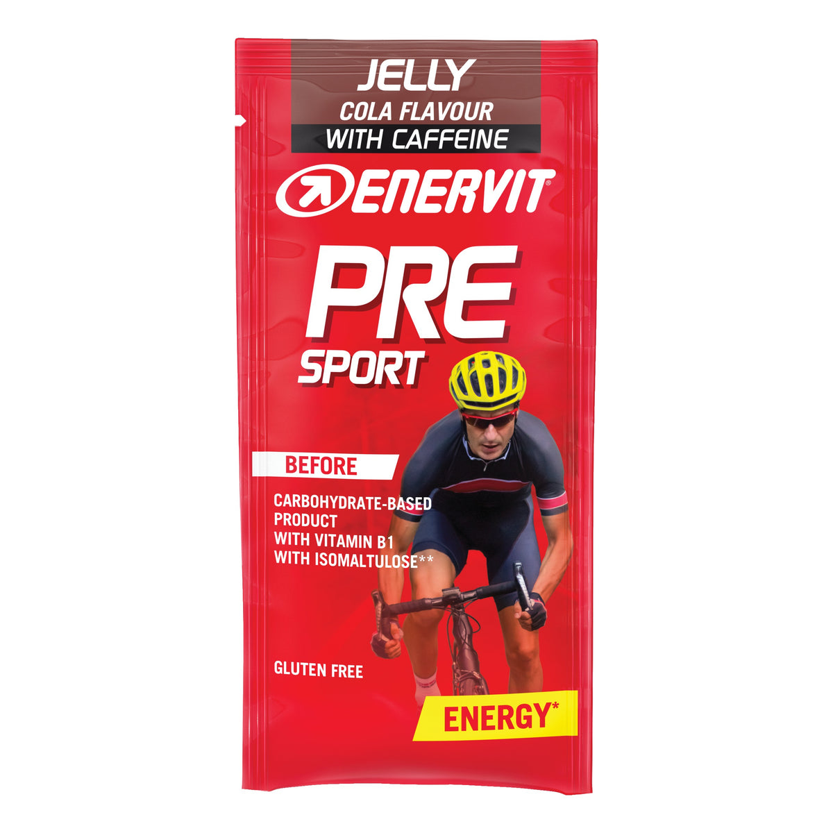 Enervit Pre Sport Jelly Cola Caffeina | Gelatina Pre-Allenamento | 45 g  