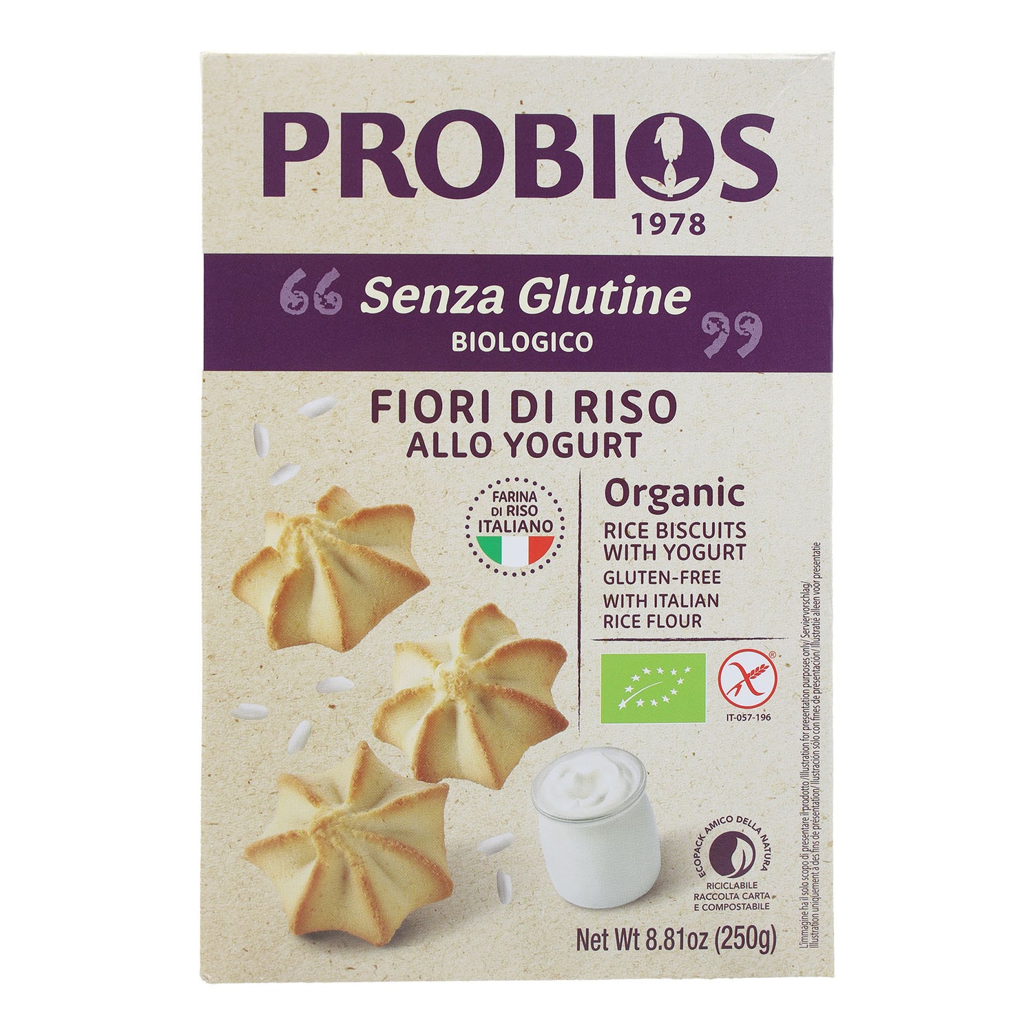 R&R FIORI DI RISO YOGURT 250G