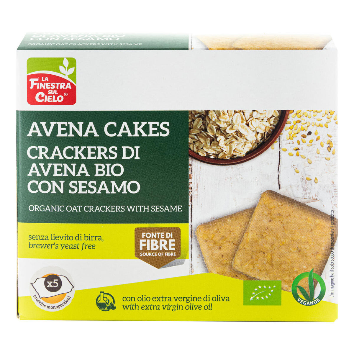 CRACKERS AVENA SESAMO250G BIO  