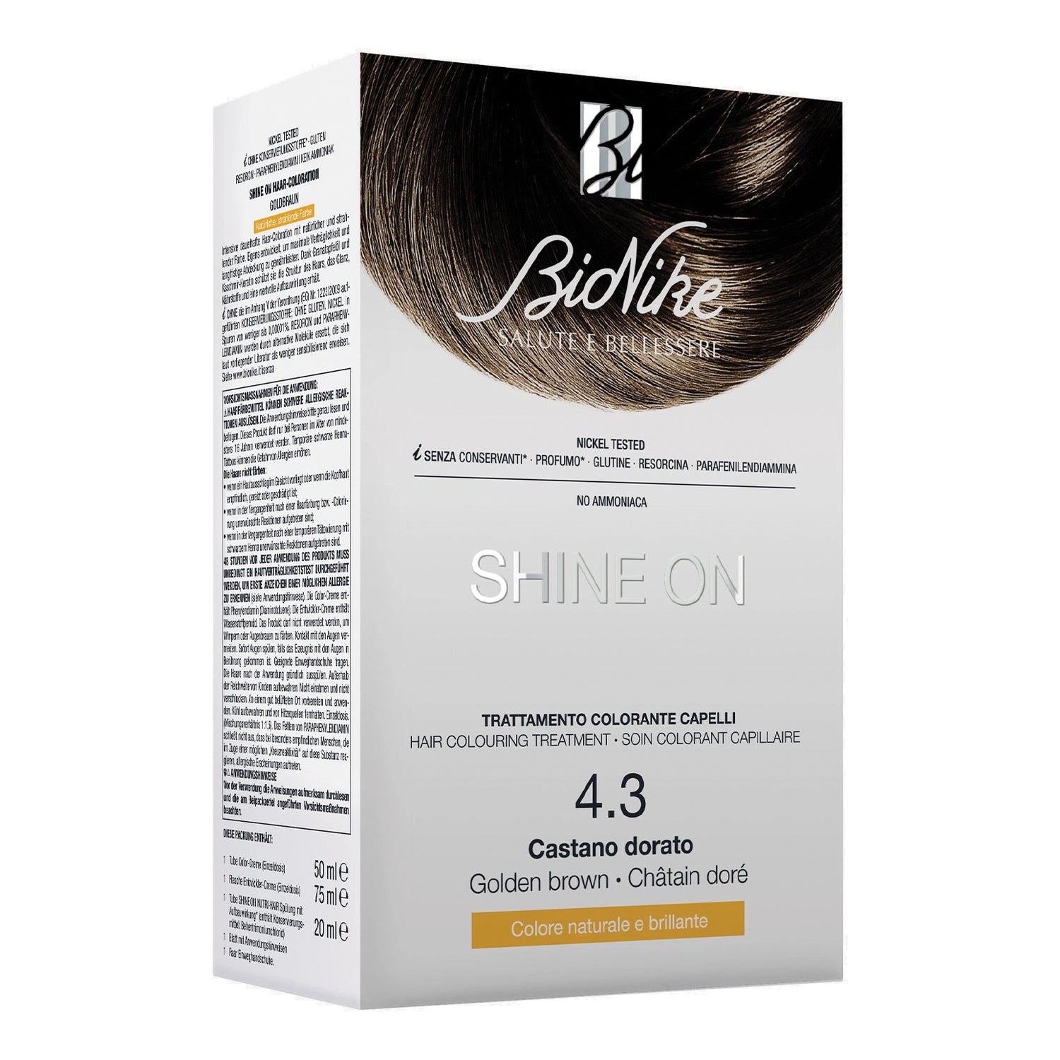 Bionike Shine On Tintura Capelli Colore 4.3 Castano Dorato