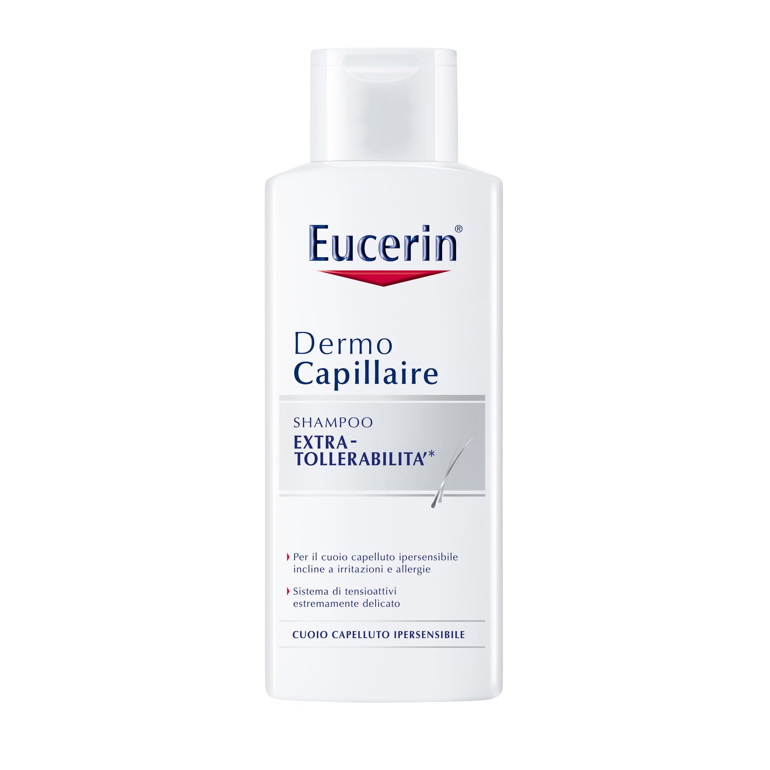 Eucerin Dermo Capillaire Shampoo Extra Tollerabilità Cuoio Capelluto Ipersensibile 250ml