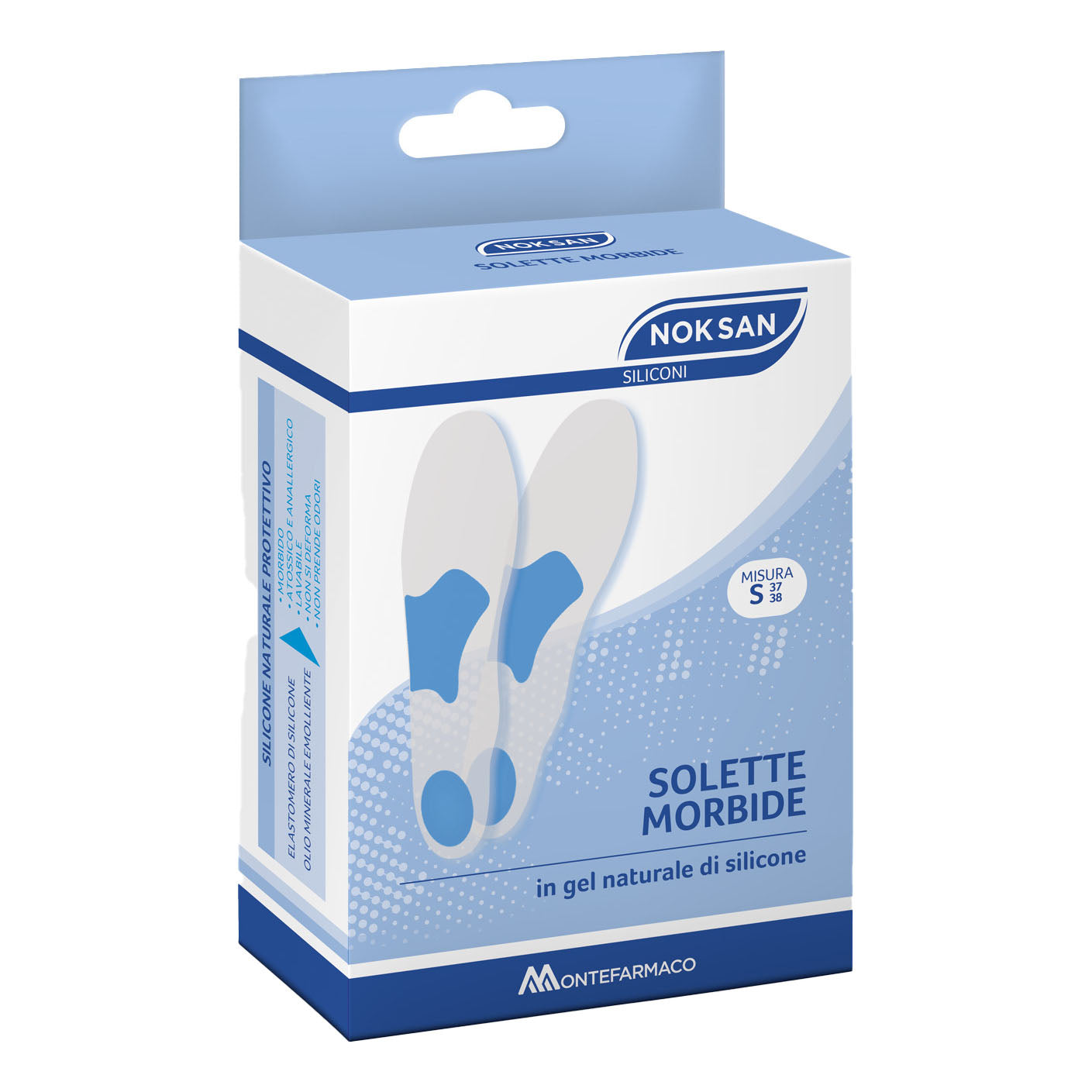 Noksan Solette Morbide In Gel Naturale Di Silicone Taglia S 2 Pezzi