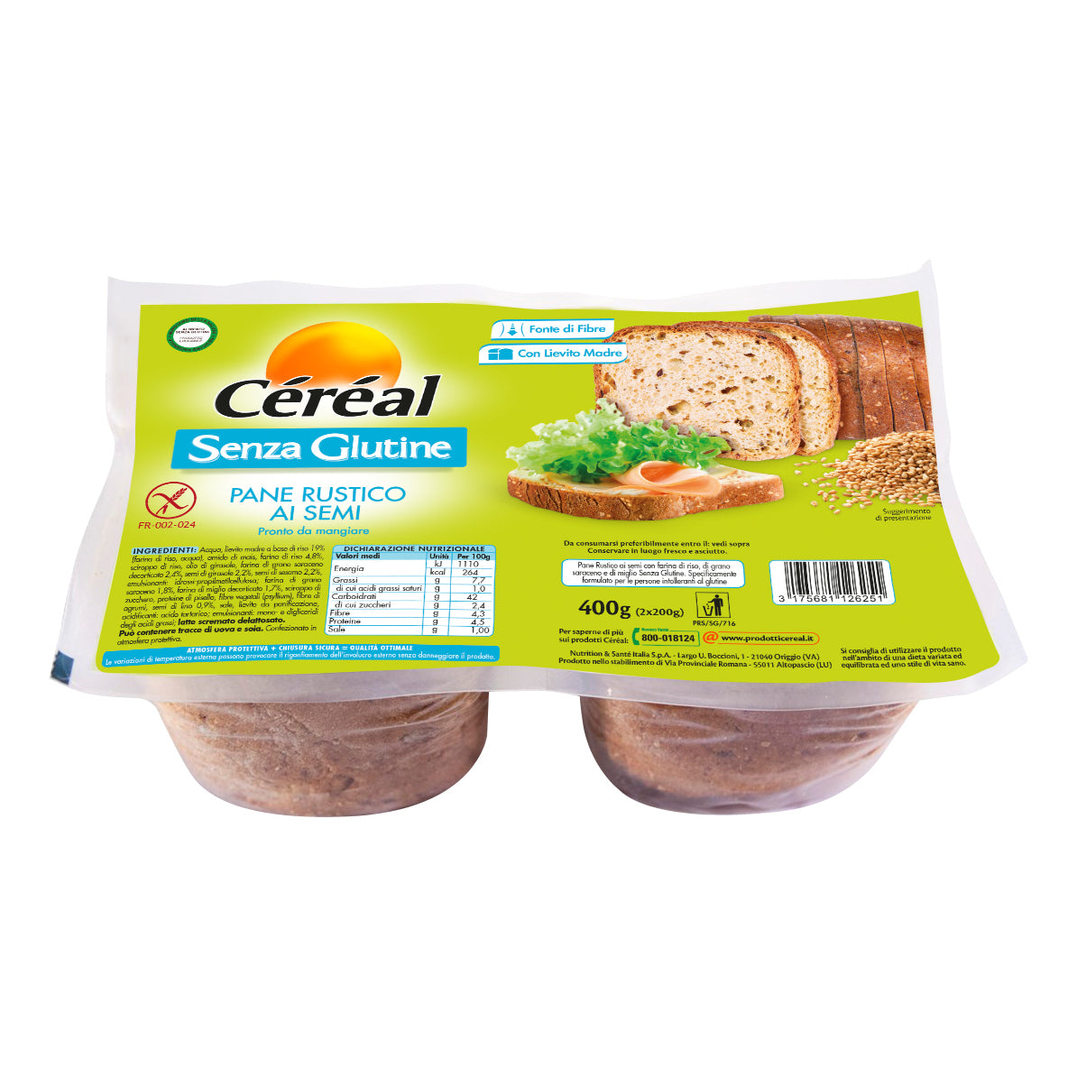 CEREAL PANE RUSTICO SEMI 400G  