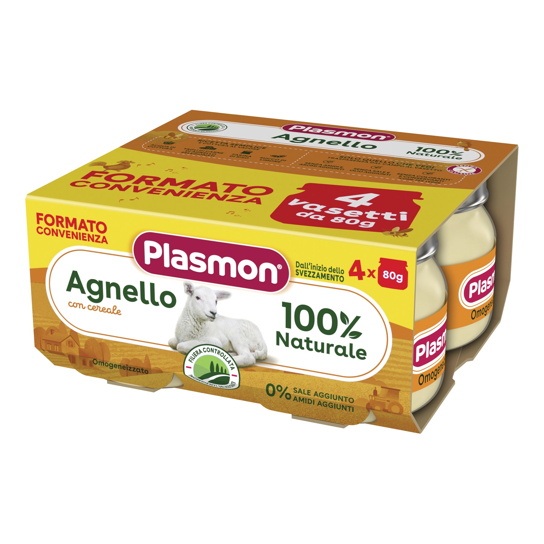 PLASMON OMOG AGNELLO 4X80G
