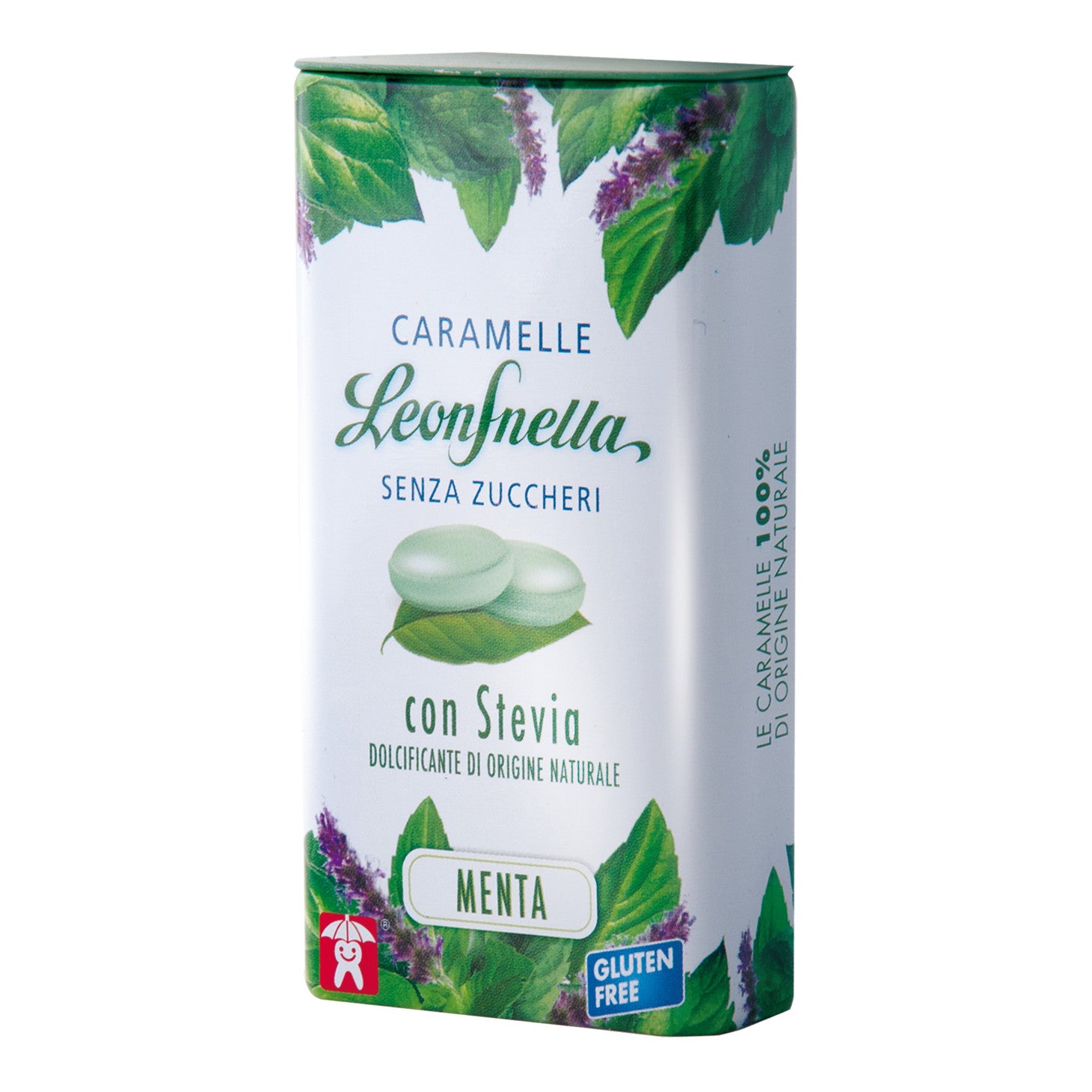 LeonSnella Caramelle Senza Zuccheri con Stevia 30g MENTA
