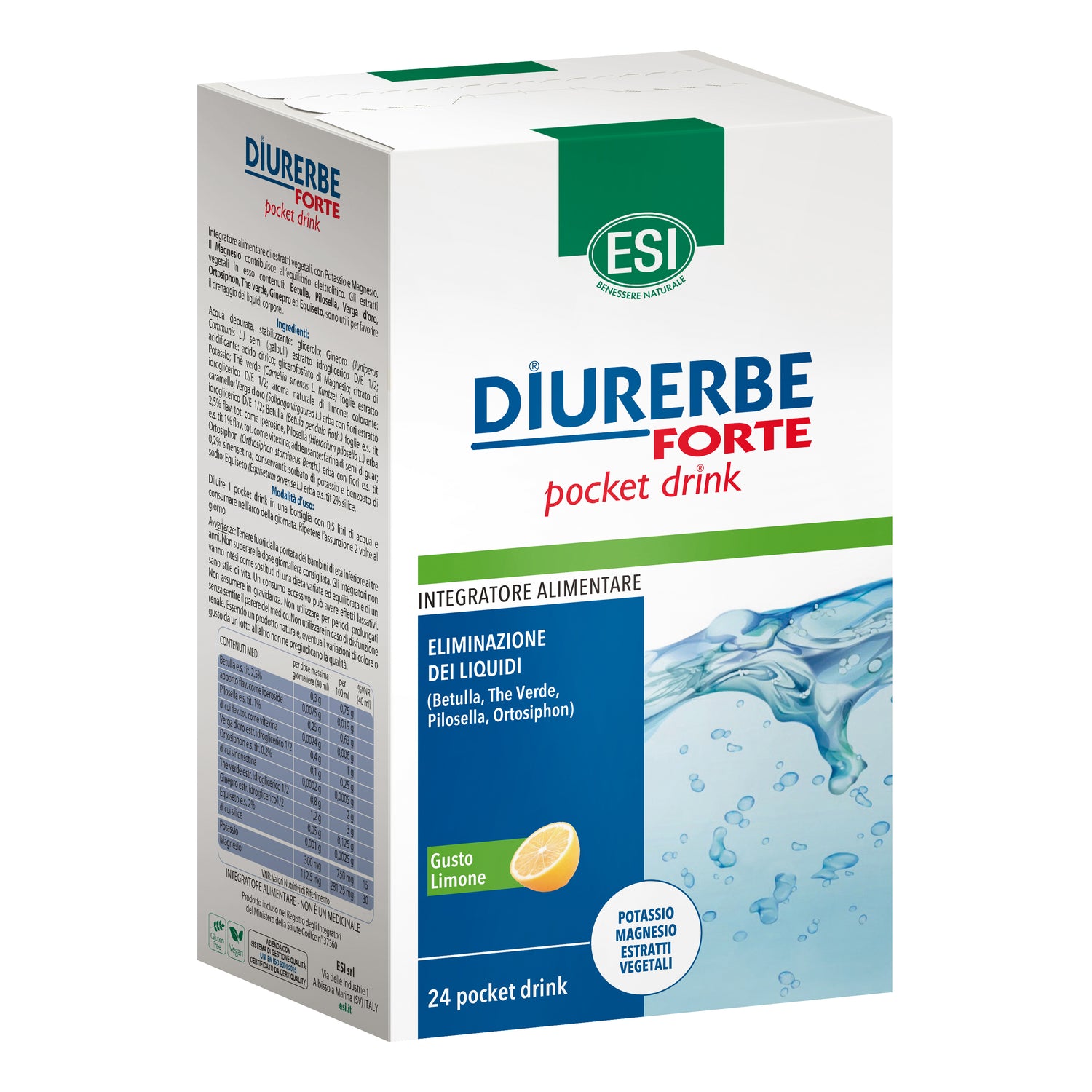 Esi Diurerbe Forte 24 Pocket Drink Limone