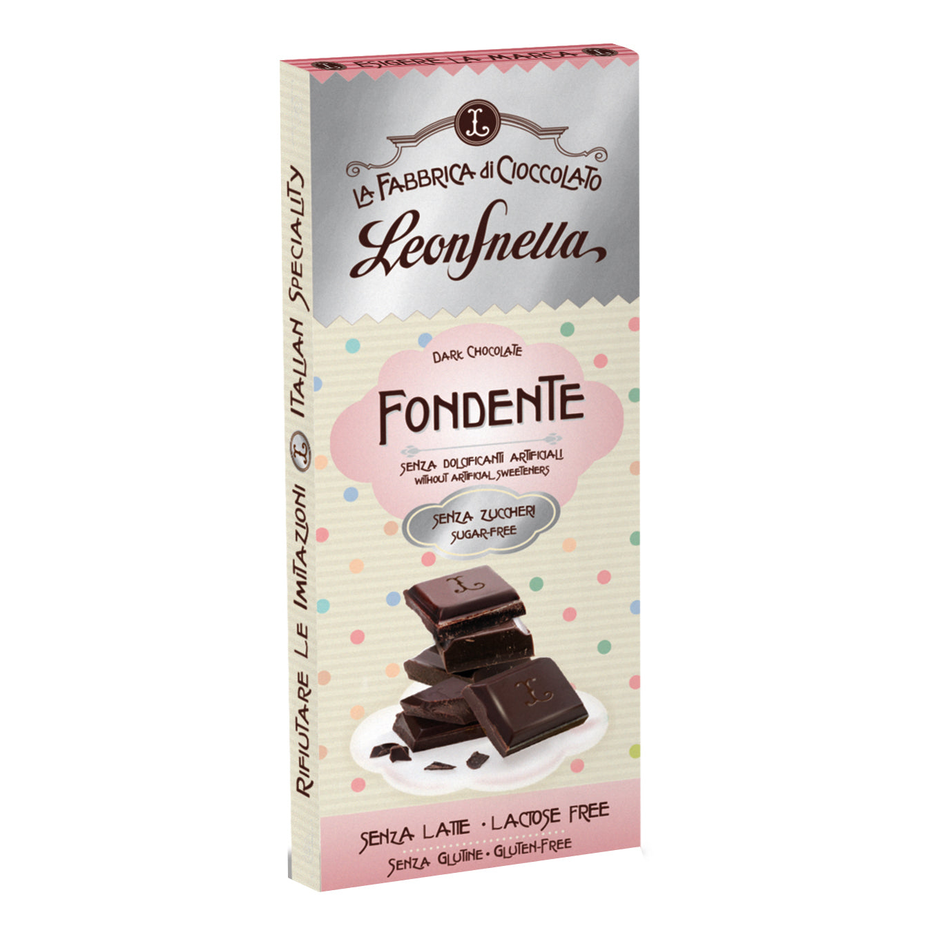 Leone La Fabbrica di Cioccolato Leonsnella Cioccolata fondente Senza Zucchero 75 g