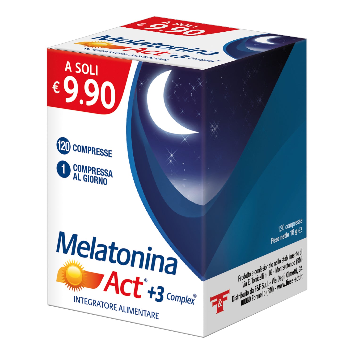 MELATONINA ACT +3COMPLEX120CPR