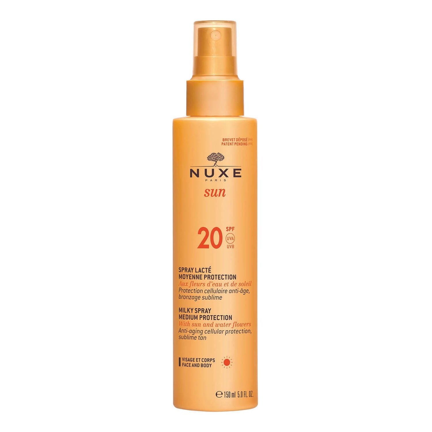 Nuxe Sun Latte Solare Viso e Corpo SPF20 Spray 150ML