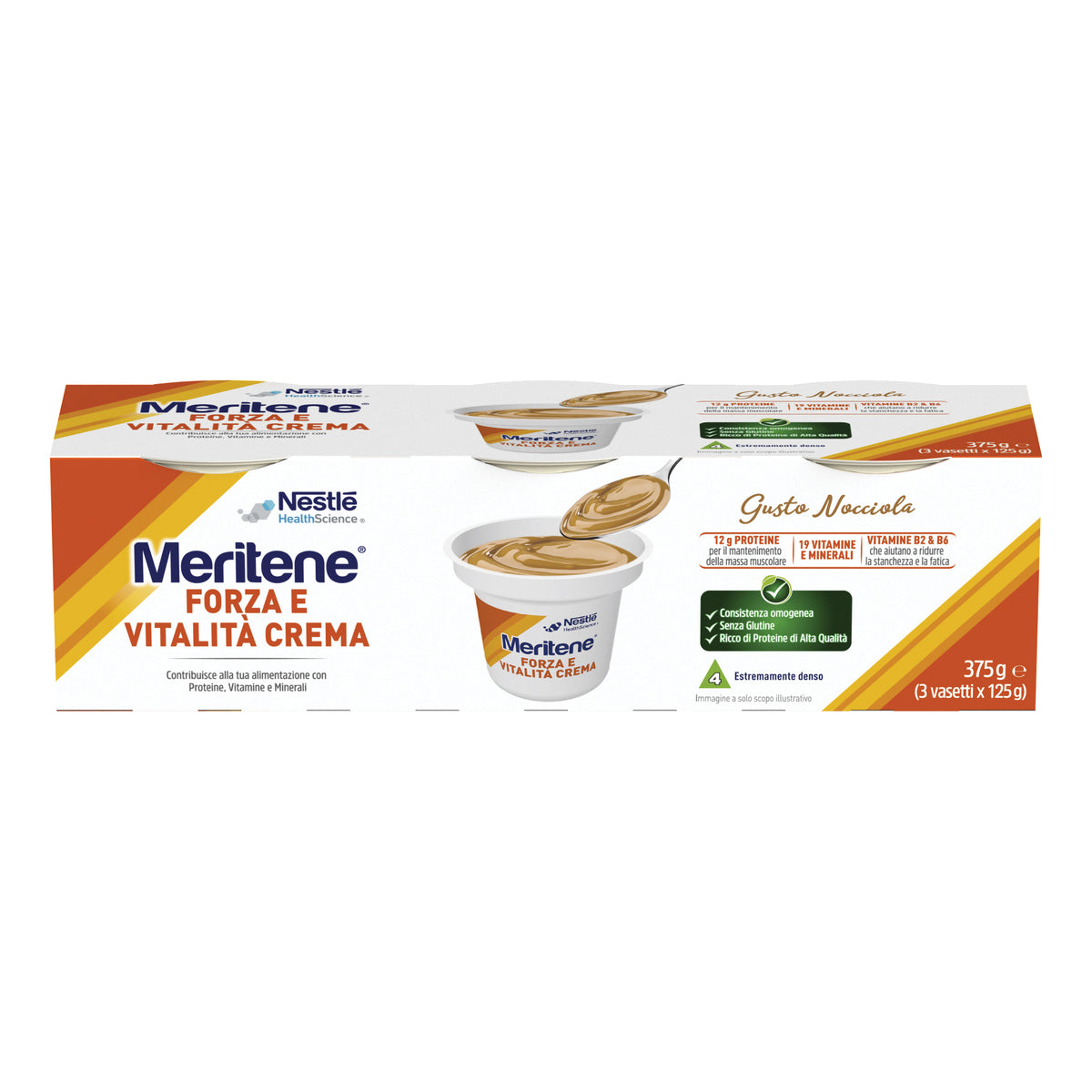 MERITENE CREMA NOCCIOLA 3X125G  