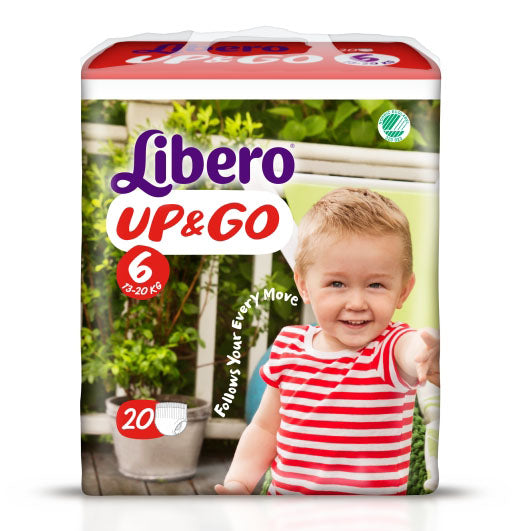 Libero Up & Go - Pannolini Bambini Taglia 6 Peso 16-26kg 20 Pezzi  