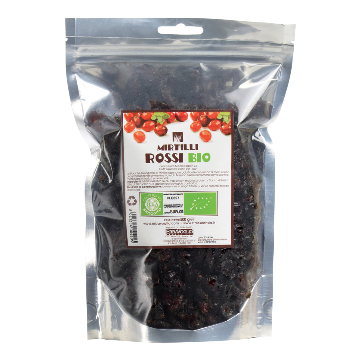 MIRTILLI ROSSI BIO 500G  