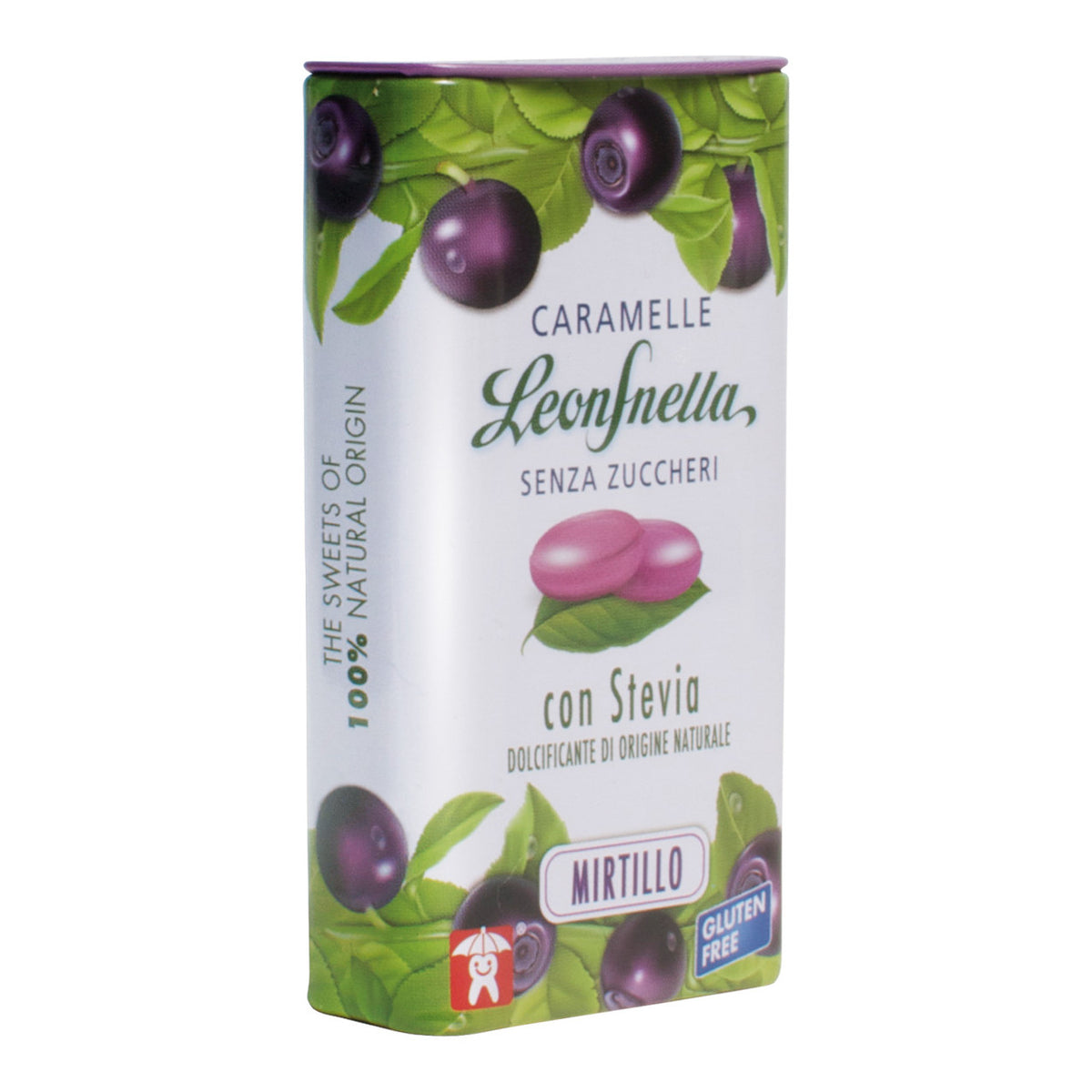 LeonSnella Caramelle Senza Zuccheri con Stevia 30g MIRTILLO  