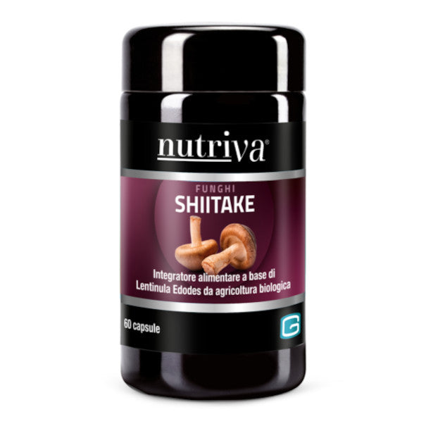Nutriva Shiitake Bio | Integratore Lentinula Edodes Difese Immunitarie | 60 Capsule

