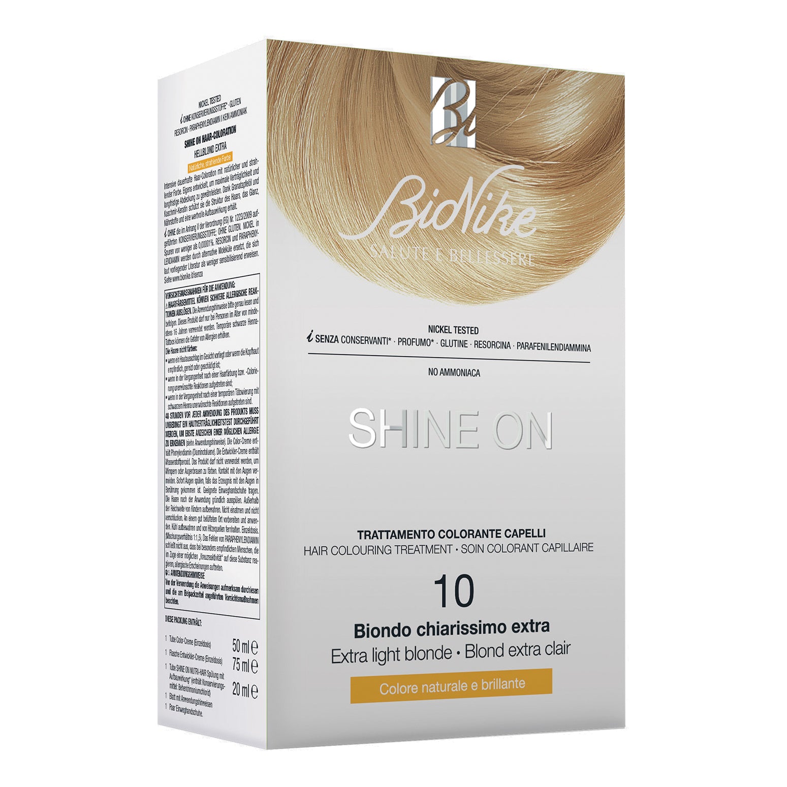 Bionike Shine On Tintura Capelli Colore 10 Biondo Chiarissimo Extra
