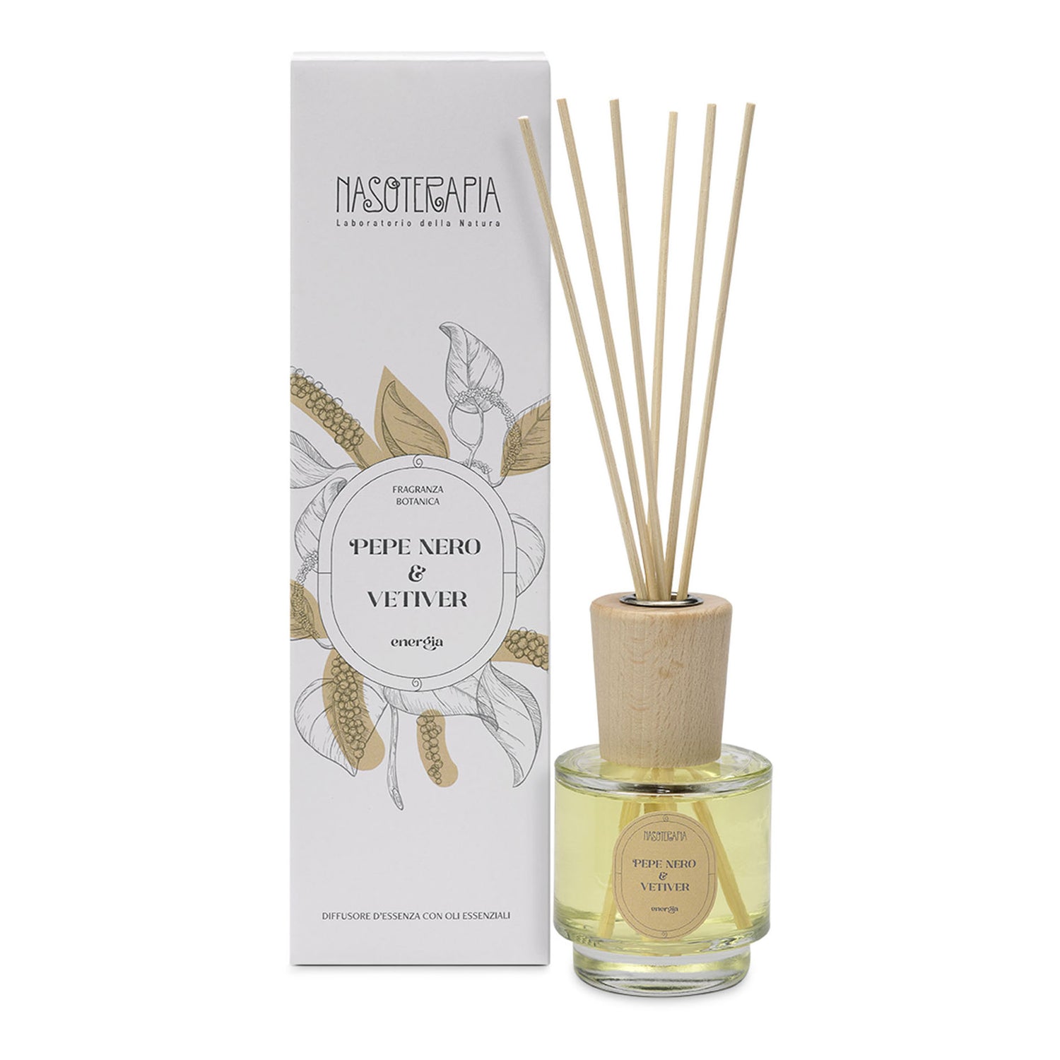 Nasoterapia Diffusore Bastoncini Pepe Nero 100ml