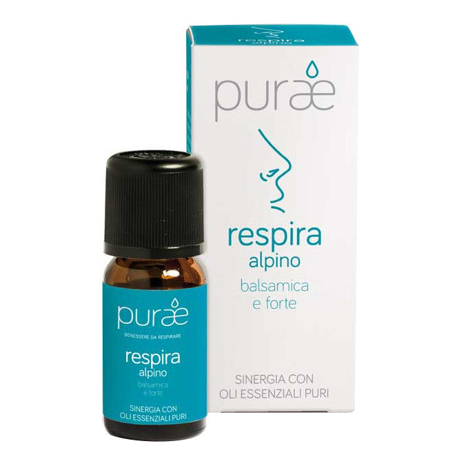 Purae Sinergia Respira Alpino | Oli Essenziali Balsamici Decongestionanti | 10ml  