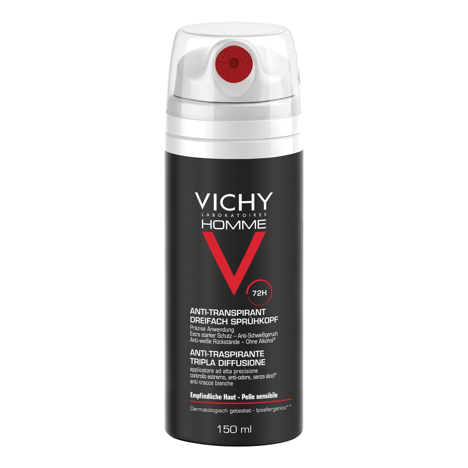 Vichy Homme Deodorante Spray 72 H 150 Ml