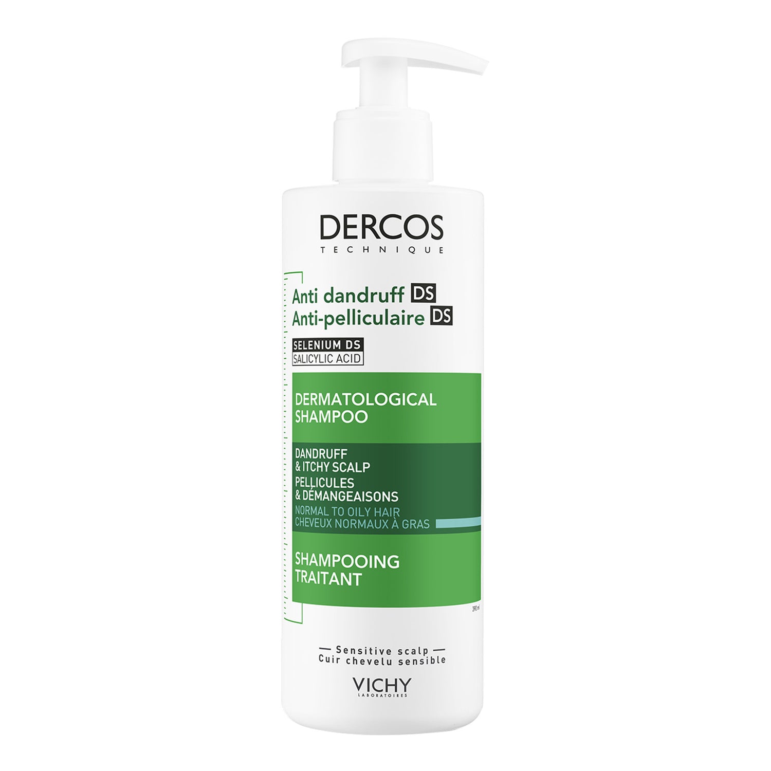 Vichy Dercos Anti-Forfora Ds - Shampoo Trattante Forfora Prurito Capelli Grassi 390ml