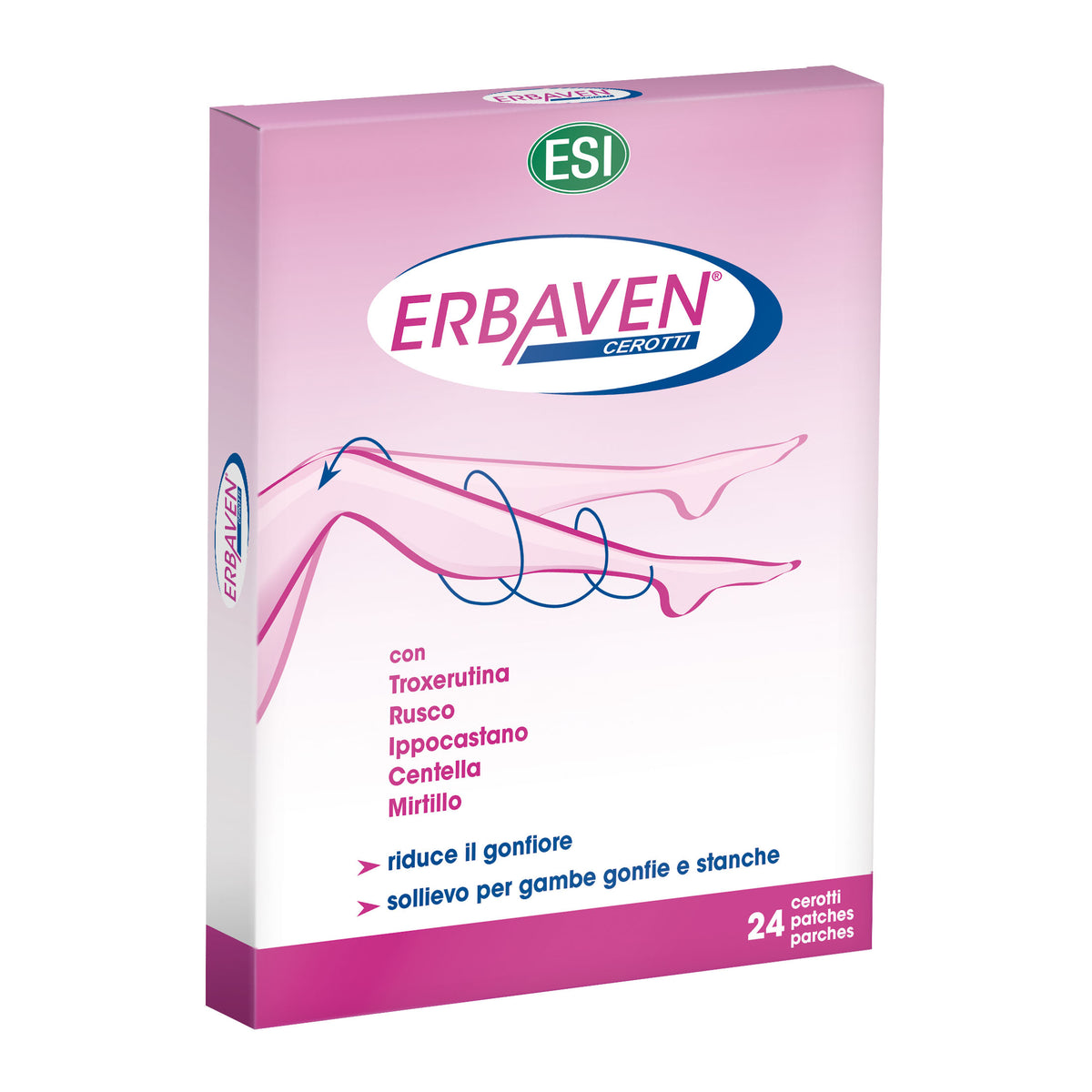 Esi Erbaven Cerotti Per Gambe Gonfie E Stanche 24 Pezzi  