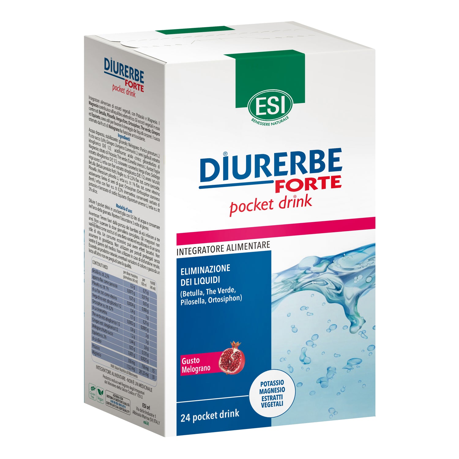 Esi Diurerbe Forte 24 Pocket Drink Melograno