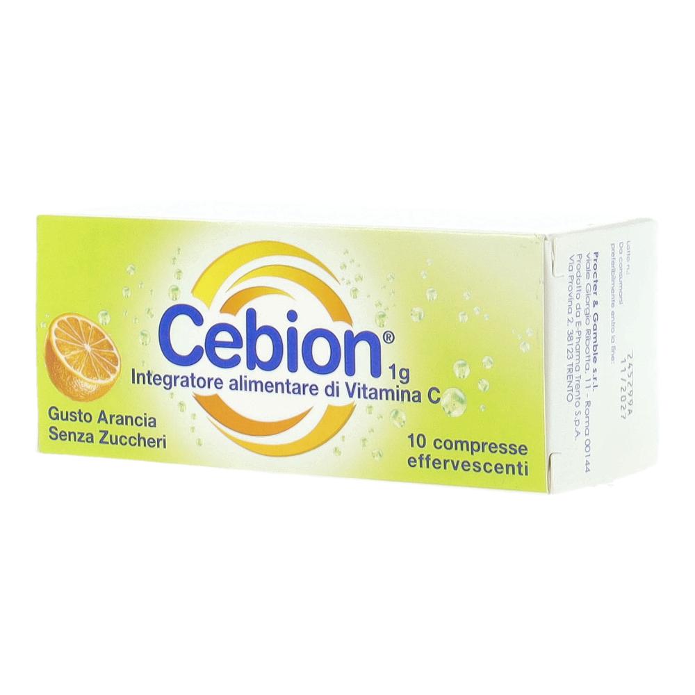 Cebion Vitamina C Gusto Arancia Senza Zucchero 10 Compresse Effervescente