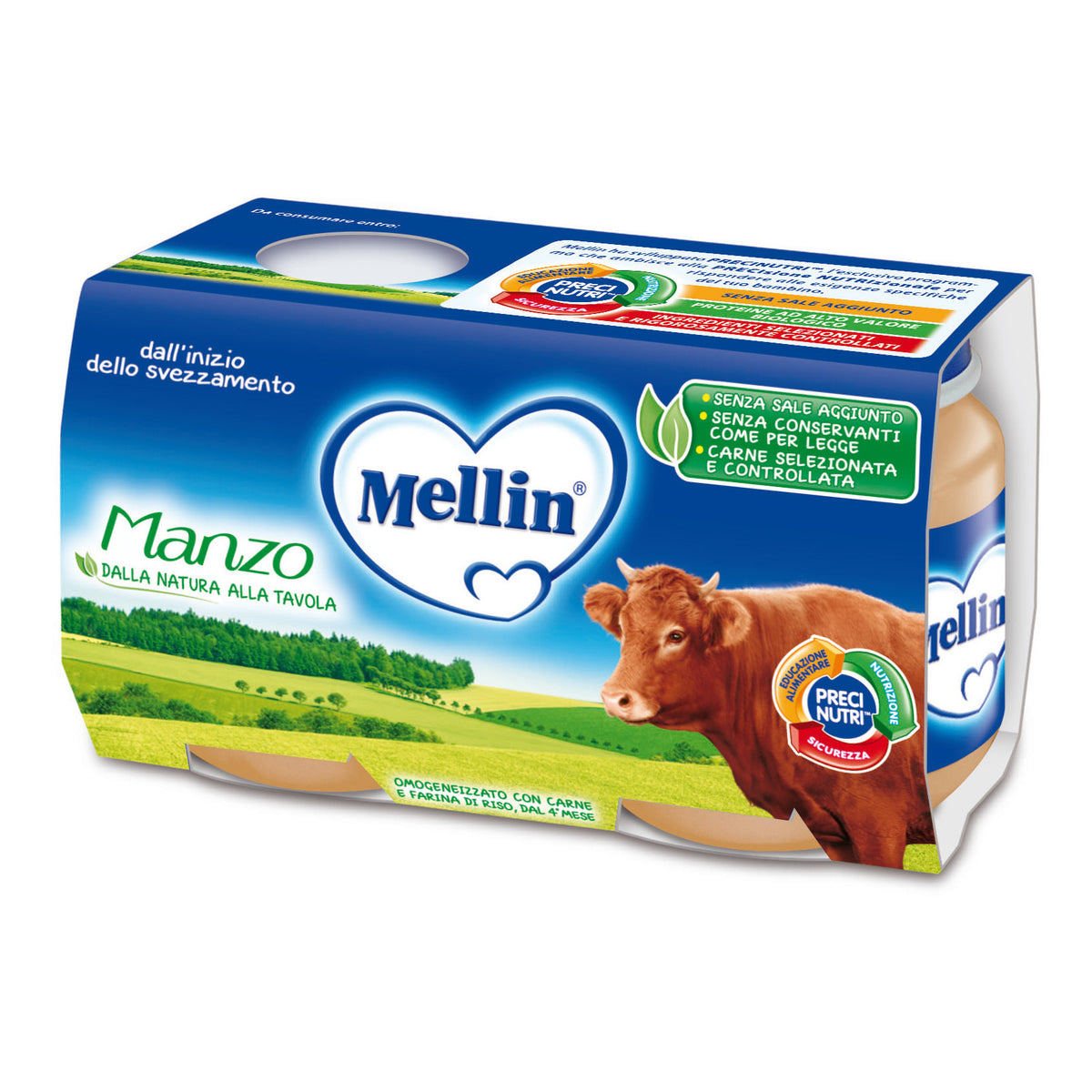MELLIN OMOG MANZO 2X120G  