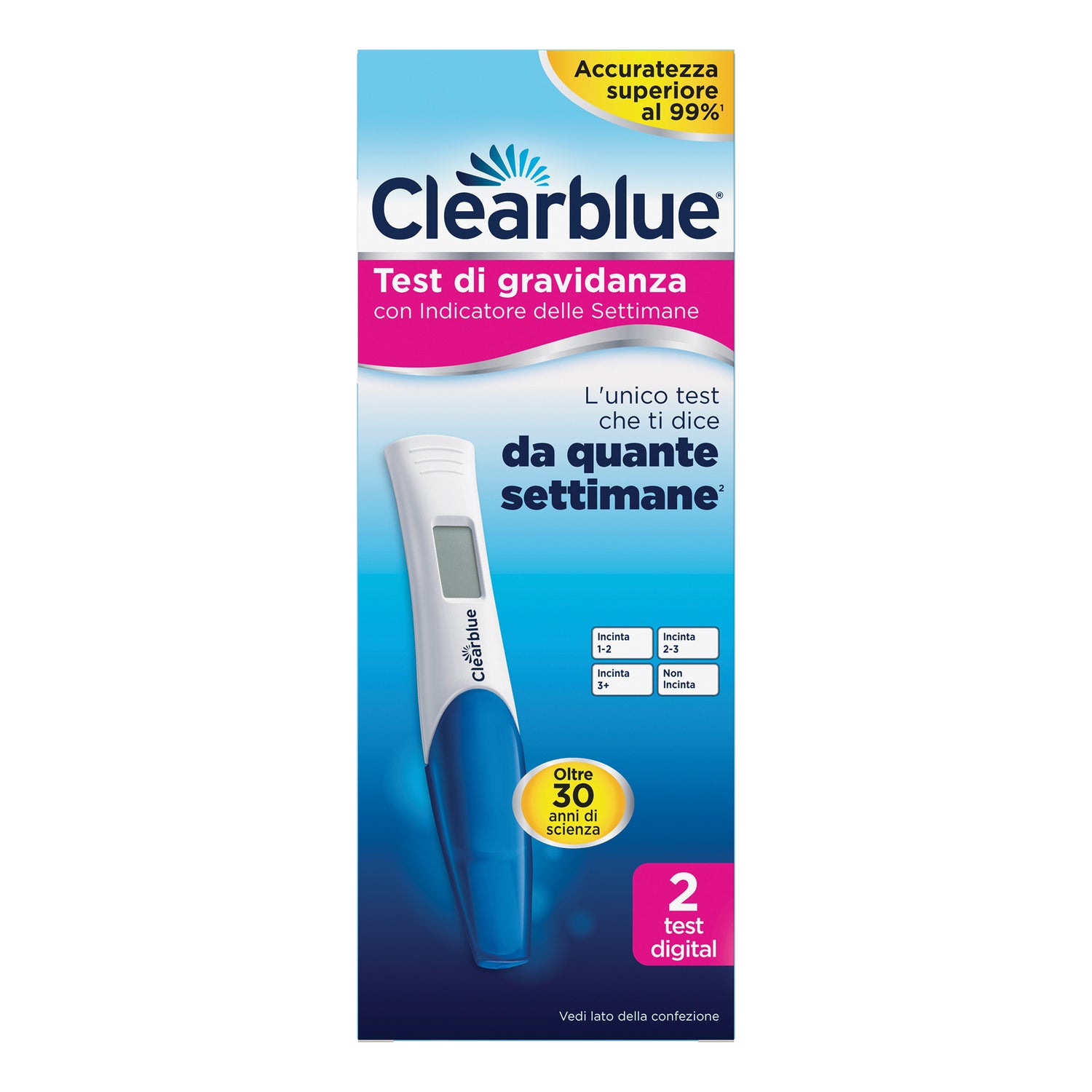 Clearblue | Test Gravidanza Digitale con Indicatore Settimane | 2 Test