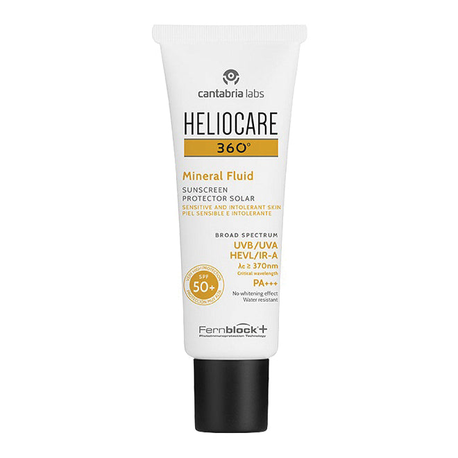 Heliocare 360 Mineral Fluid Spf50+ Protezione Solare Viso Molto Alta 50ml