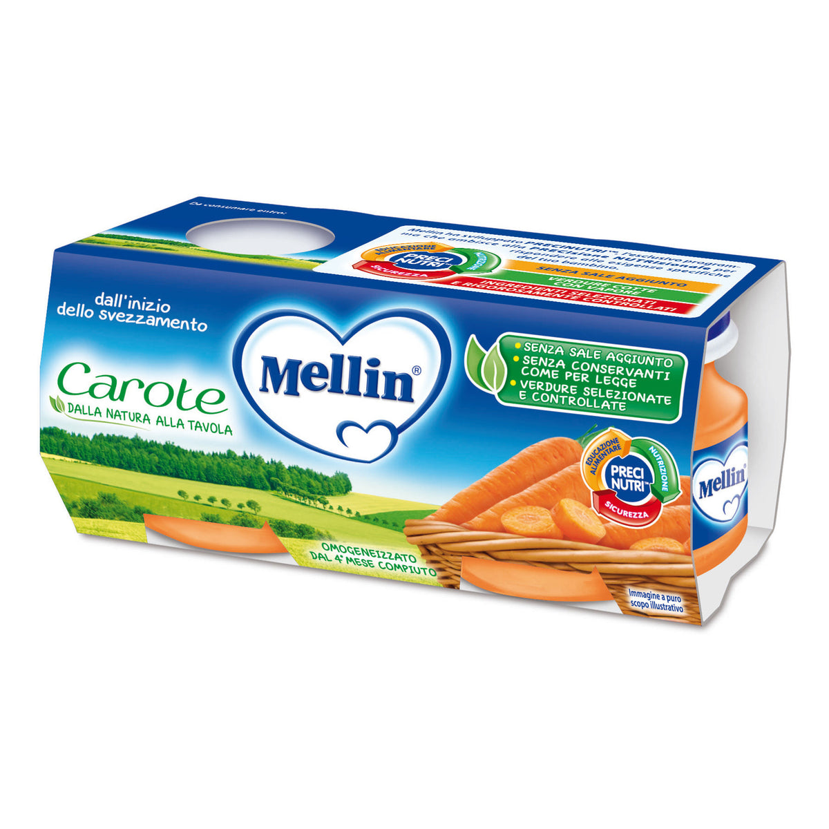MELLIN OMOG CAROTE 2X80G  