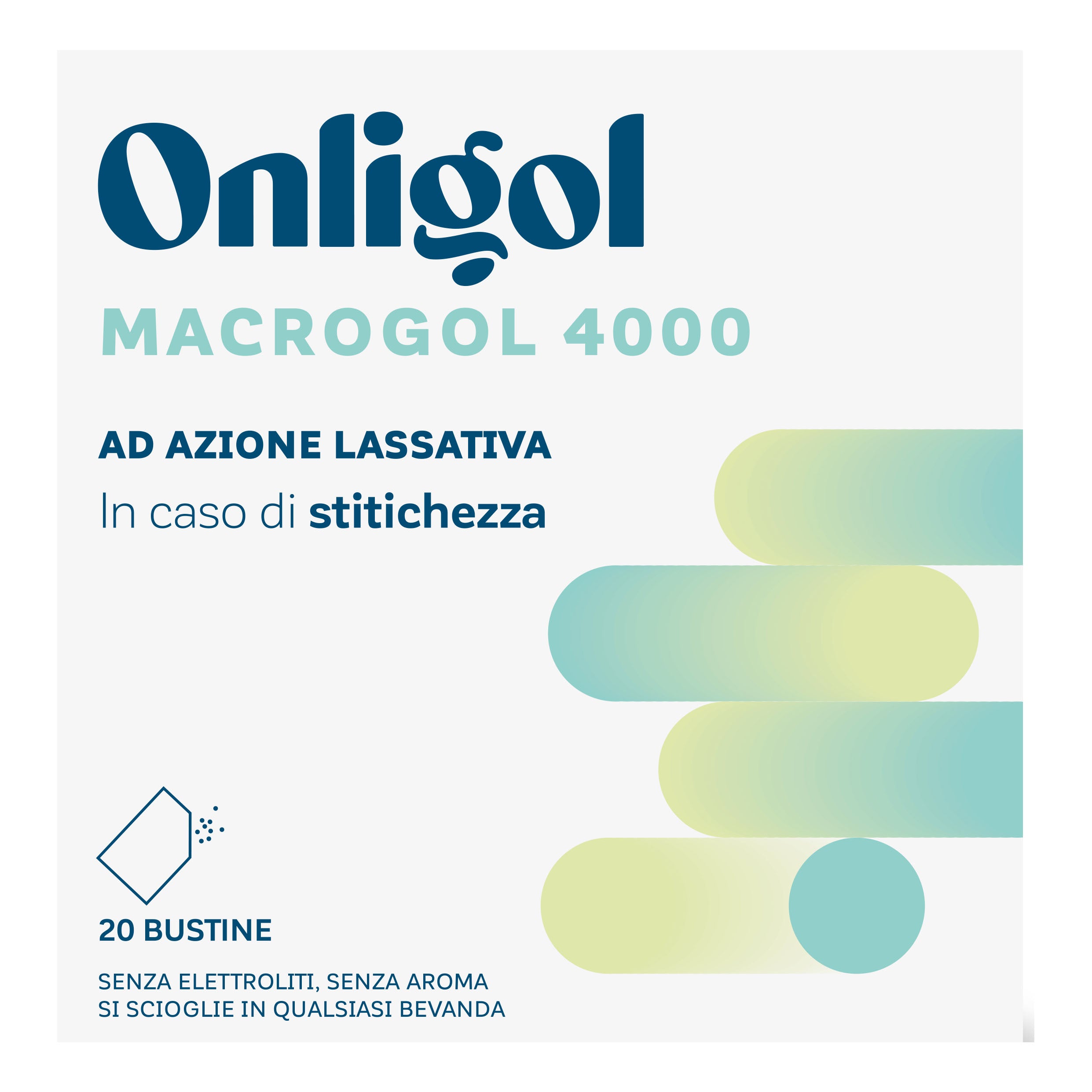 Onligol | Lassativo Macrogol 4000 Polvere | 20 Bustine