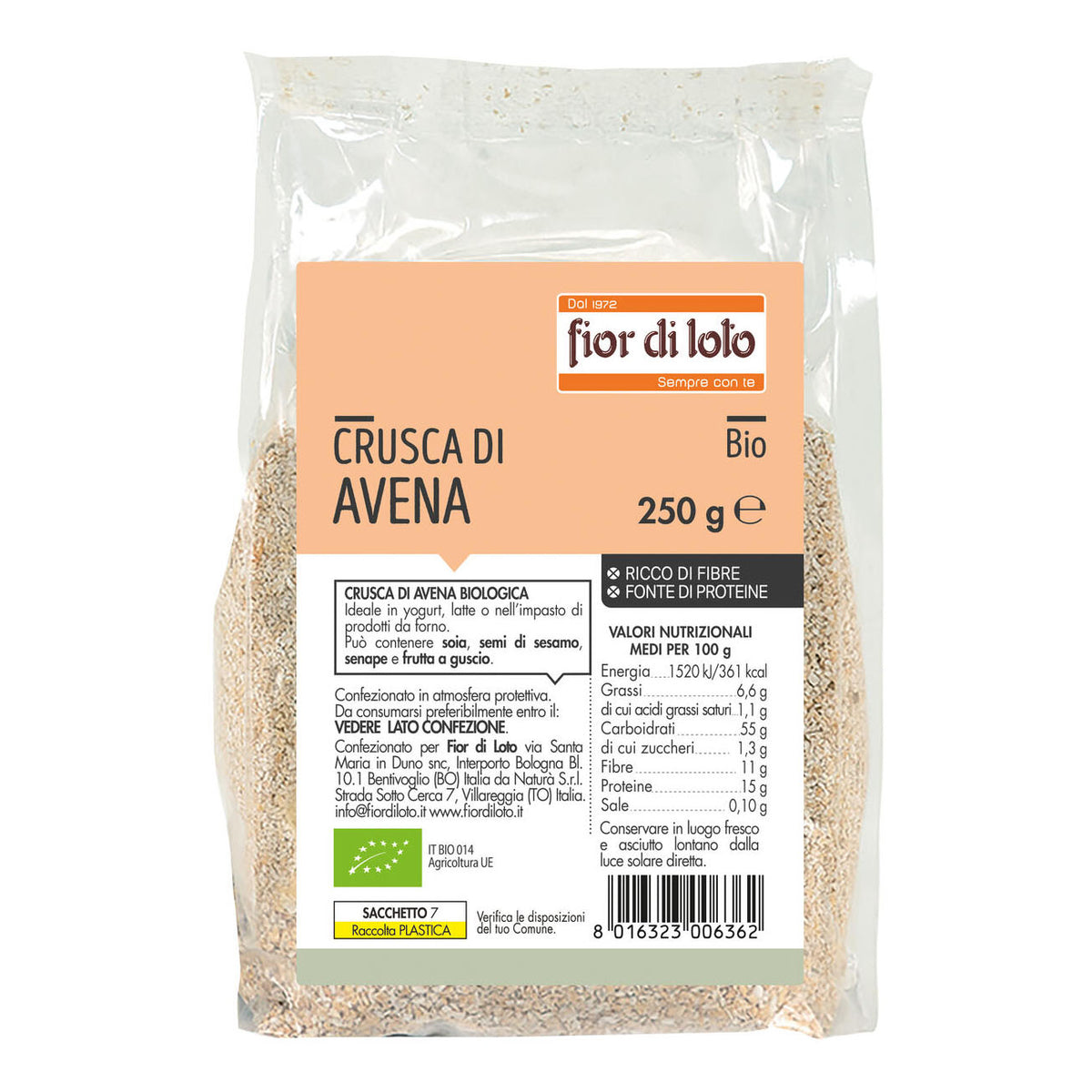 CRUSCA AVENA BIO 250G  