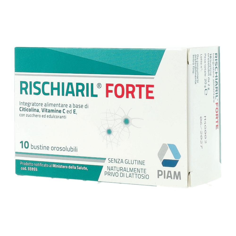 Rischiaril Forte | Integratore Memoria e Concentrazione Citicolina 1000mg | 10 Bustine Orosolubili