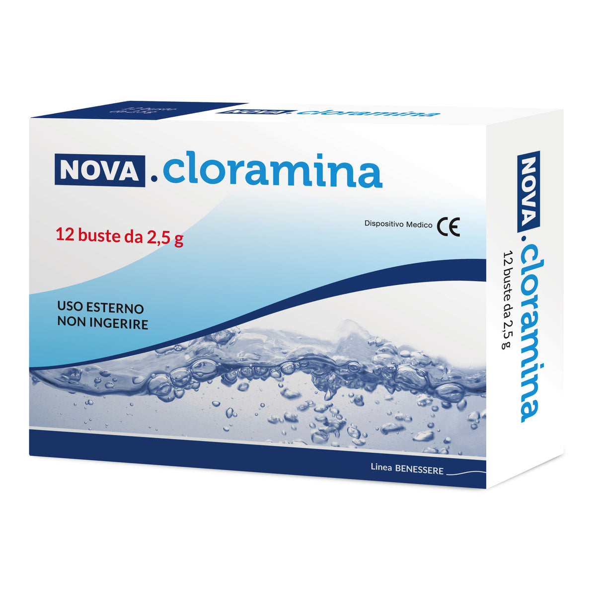 Nova Cloramina | Disinfettante Igiene Intima e Cute | 12 Bustine  