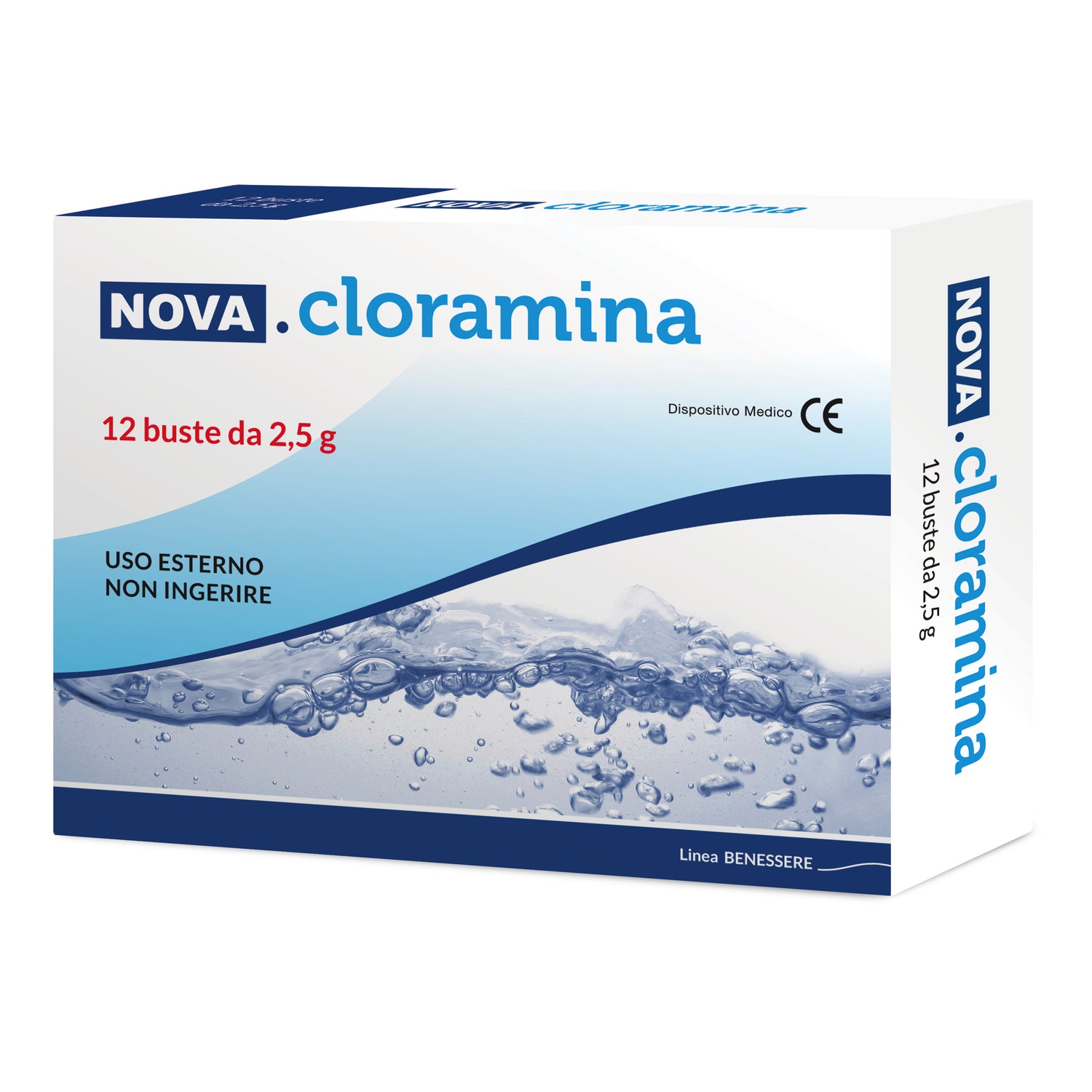 Nova Cloramina | Disinfettante Igiene Intima e Cute | 12 Bustine