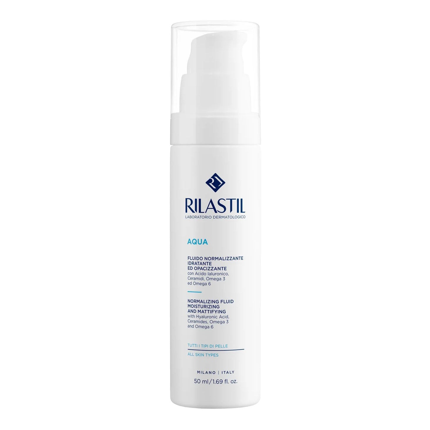Rilastil Aqua Fluido Normalizzante - Pelle Mista E Lucida 50ml