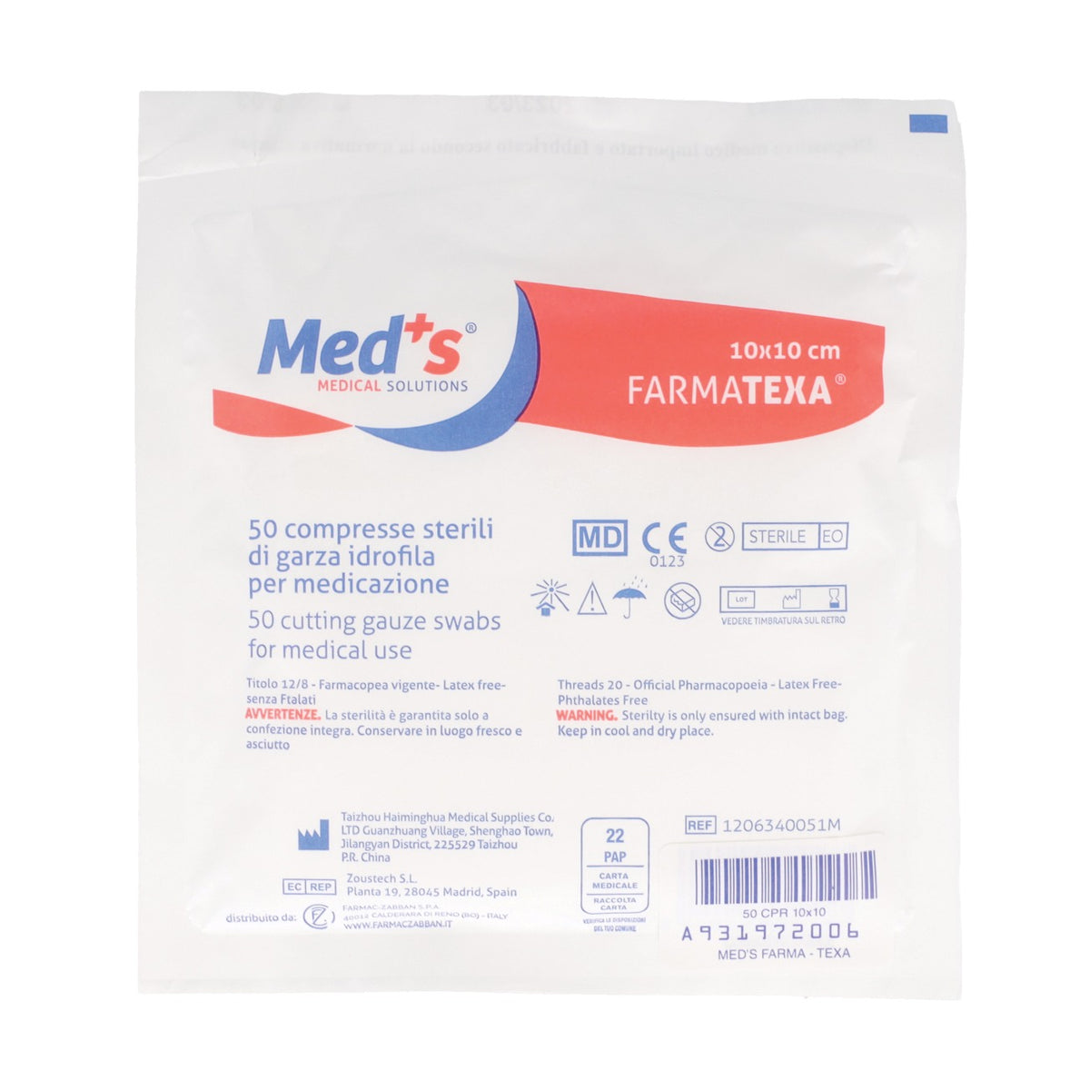 GARZA MEDS FARM12/8 10X10 50P  