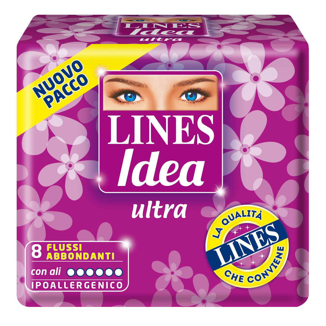 Lines Idea Ultra Flusso Abbondante 8 Assorbenti

