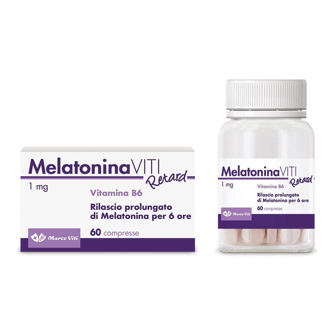 Marco Viti - Melatonina Retard 1mg E Vitamina B6 60 Compresse Rilascio Prolungato
