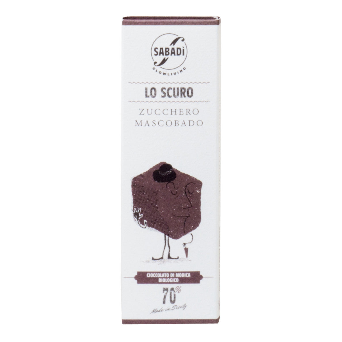 Cioccolato di Modica I.G.P. fondente 70% biologico con zucchero Mascobado 50g  