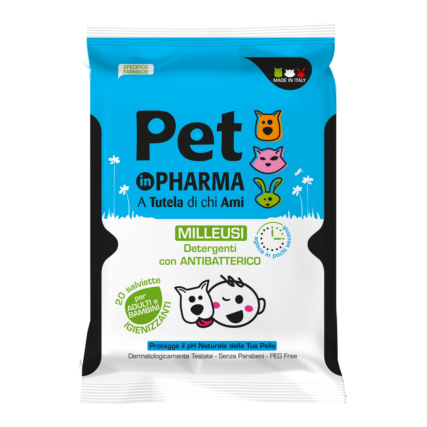 PET IN PHARMA SALV A/BATT 20PZ
