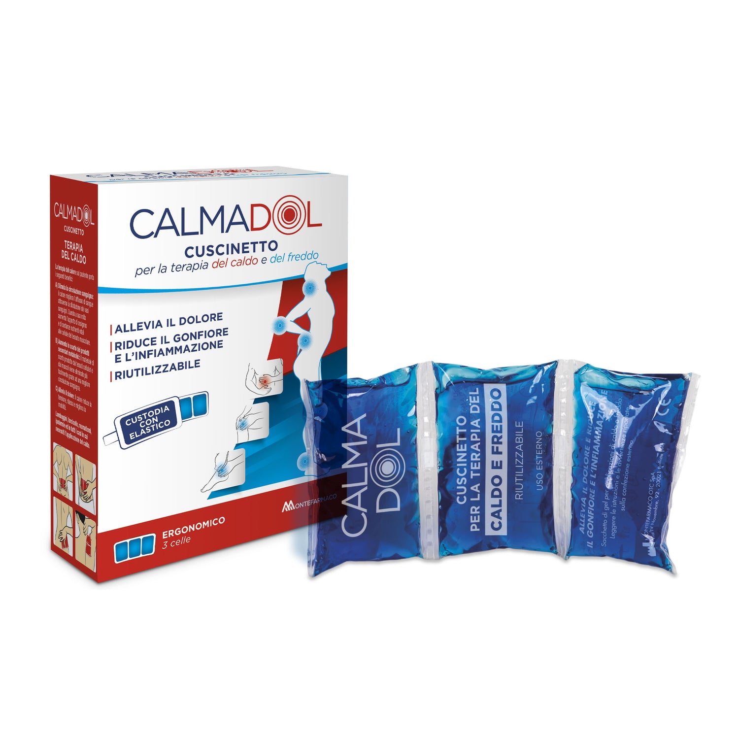 Calmadol Cuscinetto Caldo-Freddo Con Fodera Di Protezione 14 x 24cm