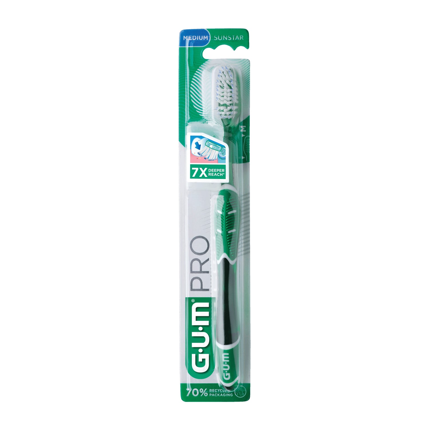 GUM PRO 526 | Spazzolino Regolare Medio per Gengive Sensibili