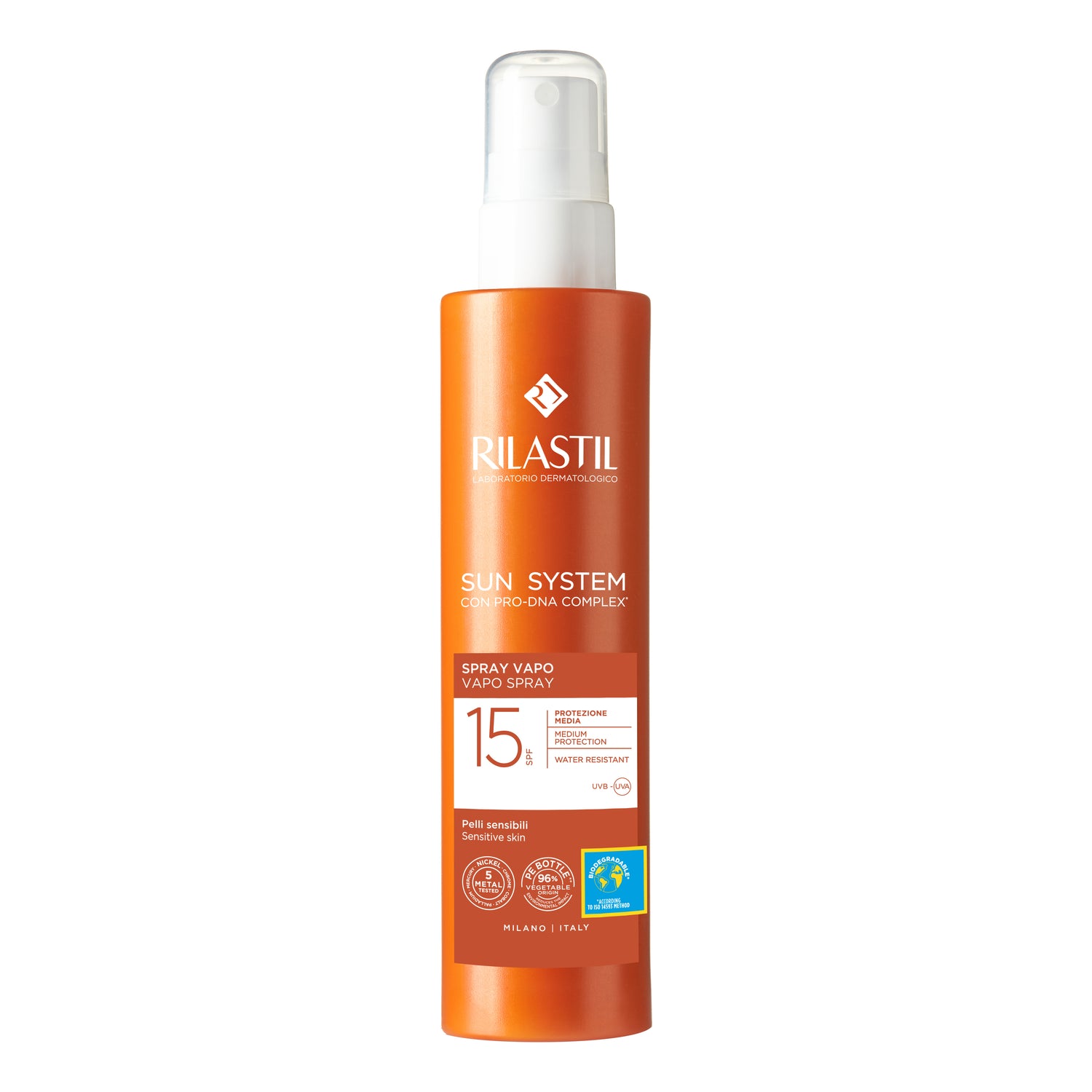 Rilastil Sun System SPF15 Emulsione Solare Spray Protezione Media 200 ml